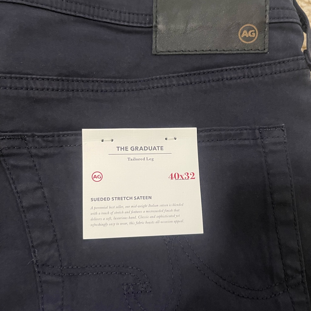 Ag Adriano Goldschmied Blue Slim Straight Jeans